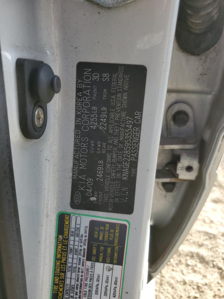 2009 Kia Optima Lx VIN: KNAGE228595355497 Lot: 91112365