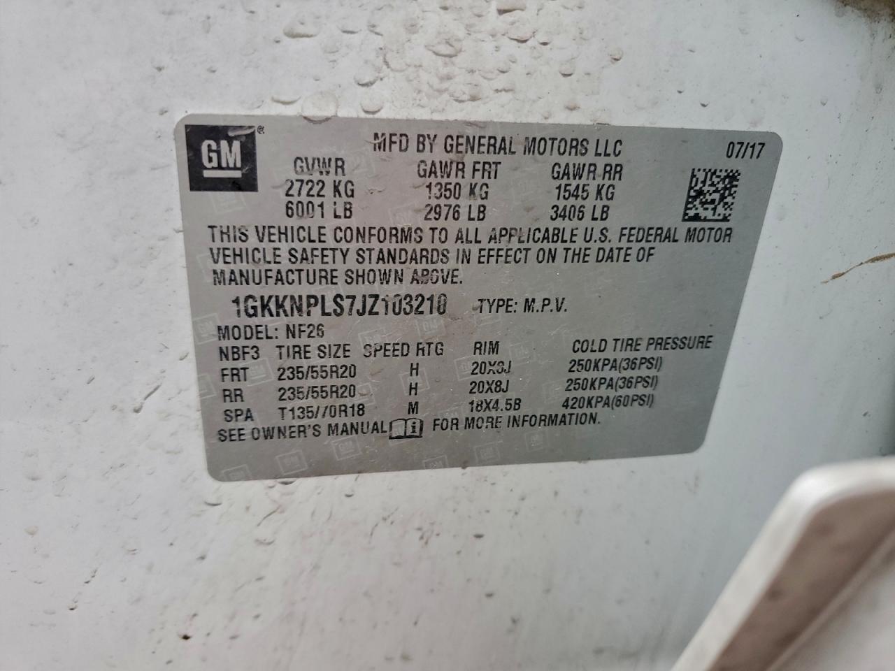 2018 GMC Acadia Denali VIN: 1GKKNPLS7JZ103210 Lot: 94356515