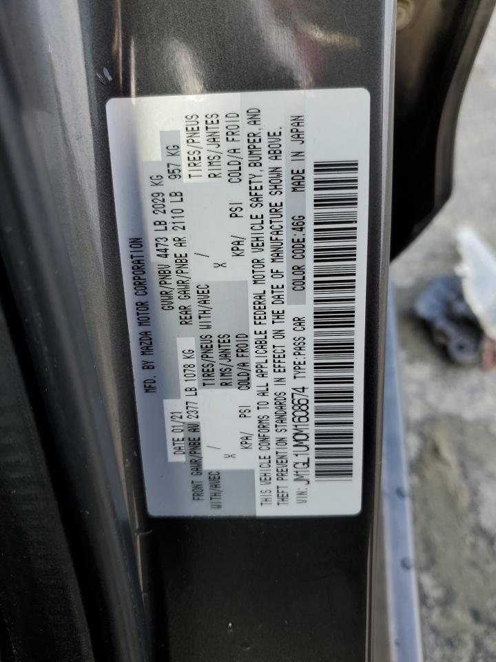 2021 Mazda 6 Sport VIN: JM1GL1UM0M1608674 Lot: 85437615