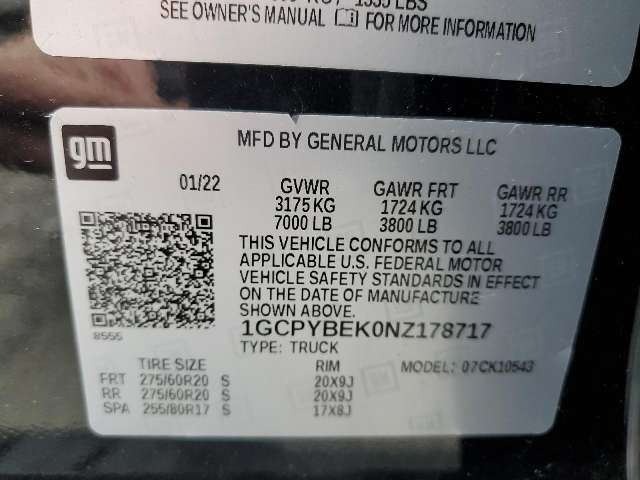 2022 Chevrolet Silverado Ltd K1500 Custom VIN: 1GCPYBEK0NZ178717 Lot: 93552625