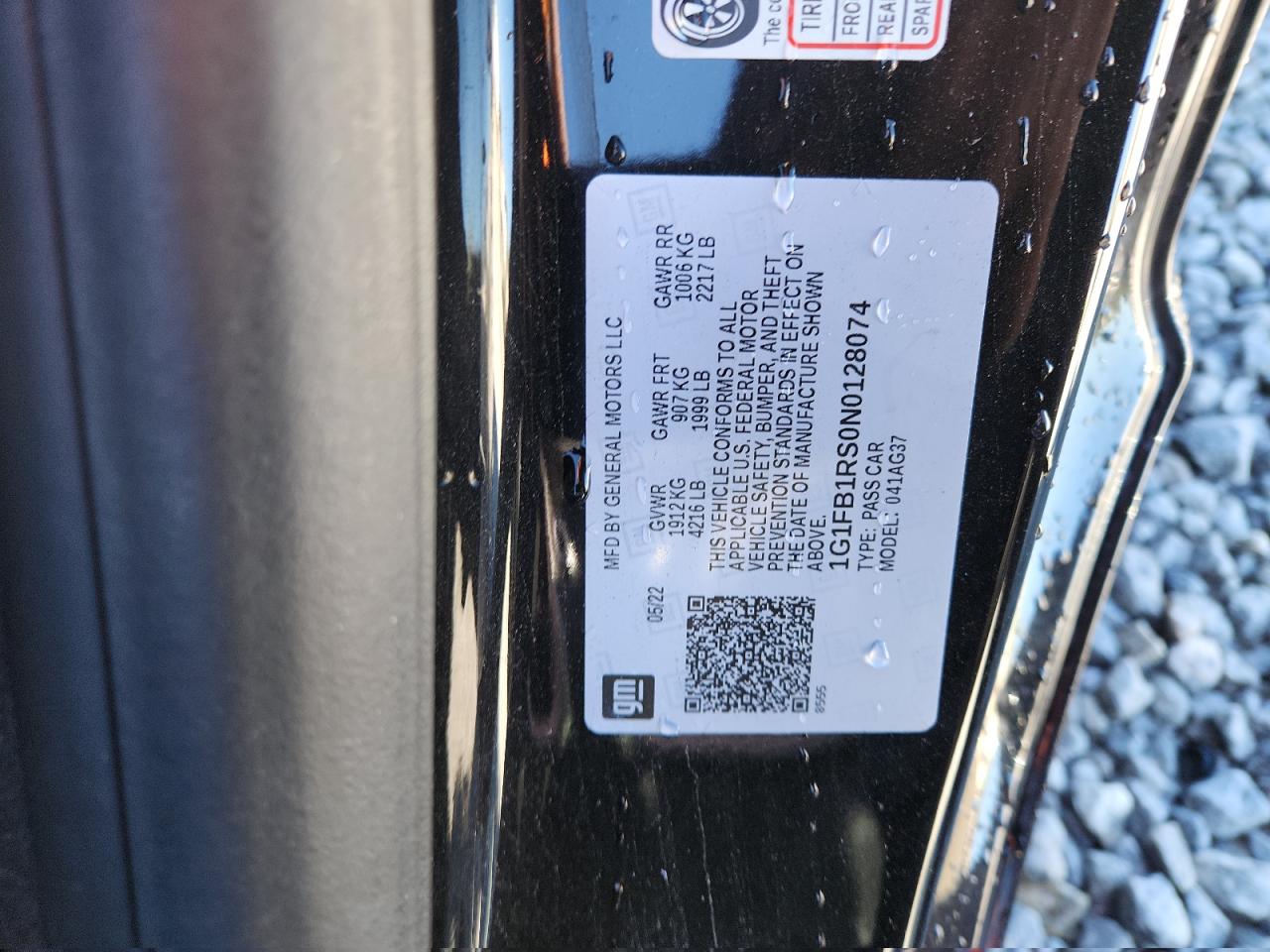 2022 Chevrolet Camaro Ls VIN: 1G1FB1RS0N0128074 Lot: 91489495