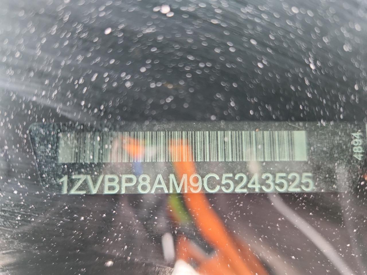 2012 Ford Mustang VIN: 1ZVBP8AM9C5243525 Lot: 92308675