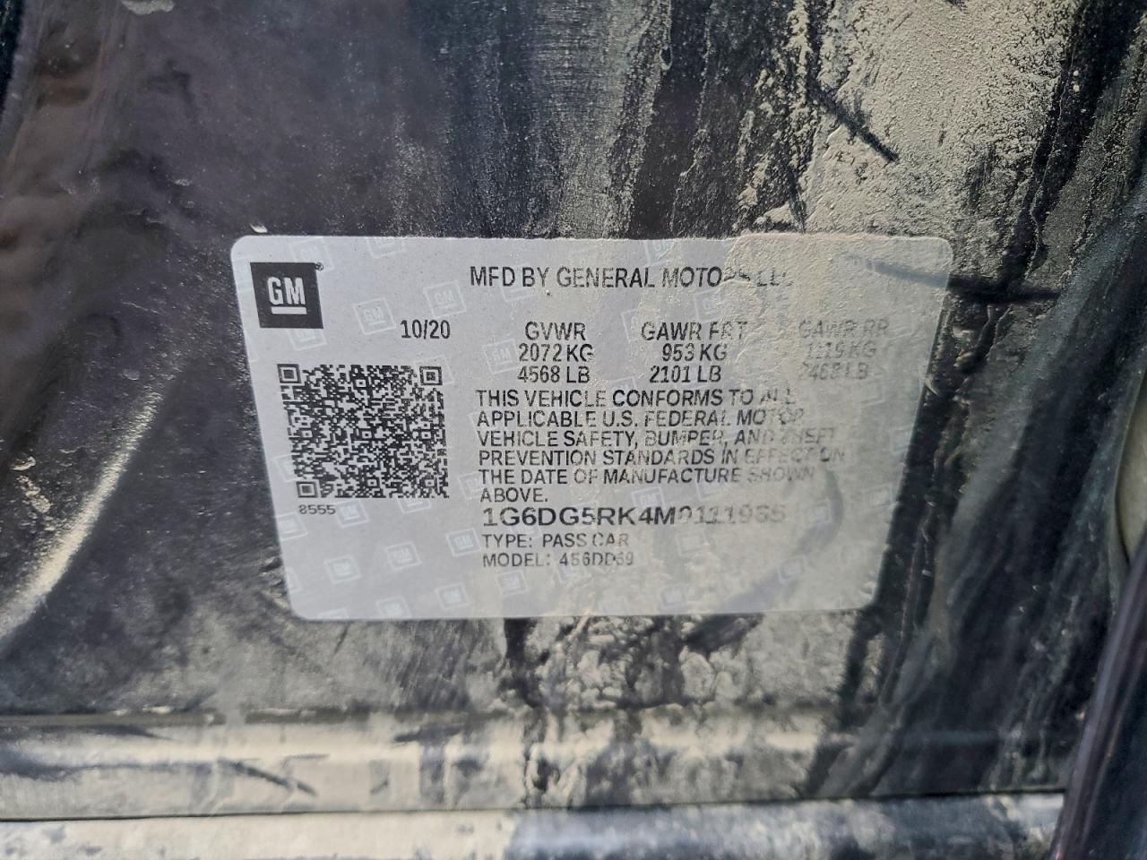 2021 Cadillac Ct4 Sport VIN: 1G6DG5RK4M0111965 Lot: 94103915