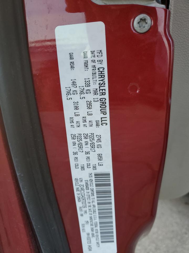 2013 Chrysler Town & Country Touring L VIN: 2C4RC1CG4DR722726 Lot: 93215175