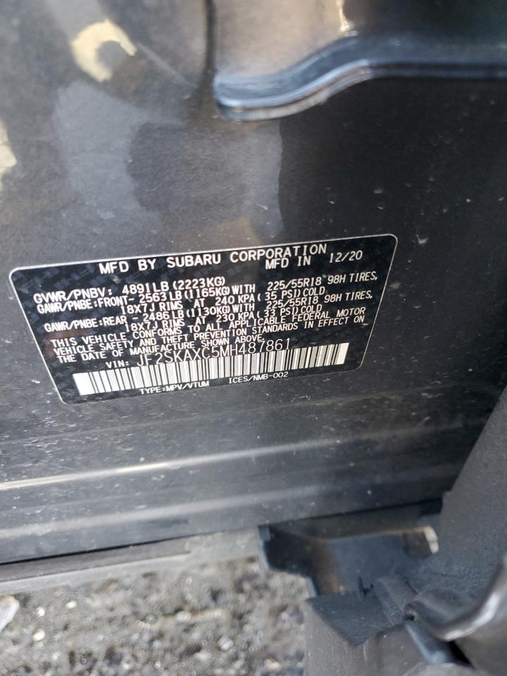 2021 Subaru Forester Touring VIN: JF2SKAXC5MH487861 Lot: 92802925