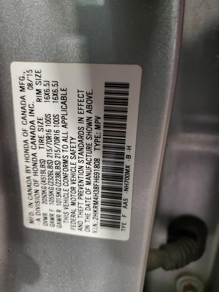 2015 Honda Cr-V Lx VIN: 2HKRM4H38FH691808 Lot: 92042285