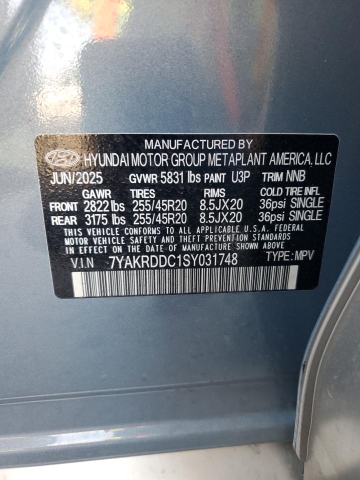 2025 Hyundai Ioniq 5 Limited VIN: 7YAKRDDC1SY031748 Lot: 92417635