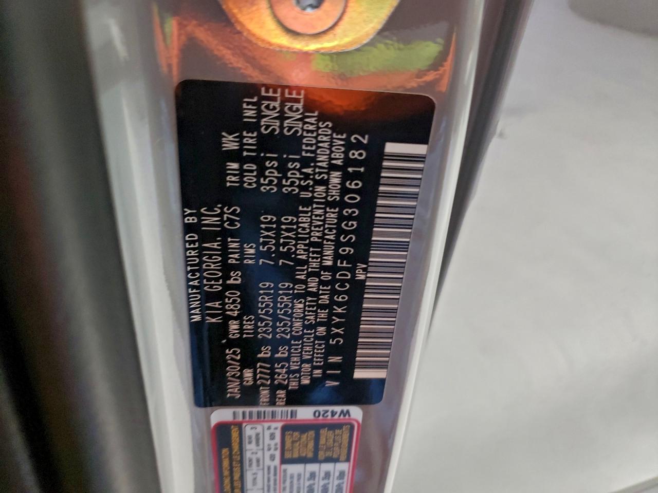 2025 Kia Sportage X Line VIN: 5XYK6CDF9SG306182 Lot: 94218025