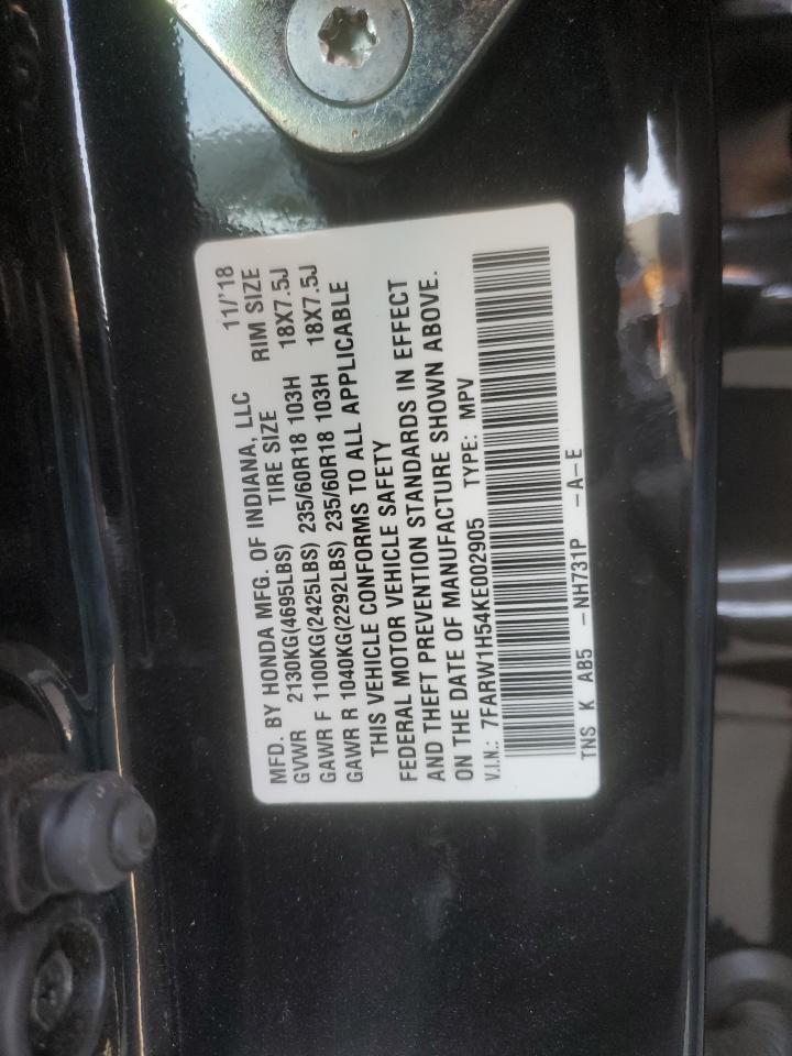 2019 Honda Cr-V Ex VIN: 7FARW1H54KE002905 Lot: 91302155