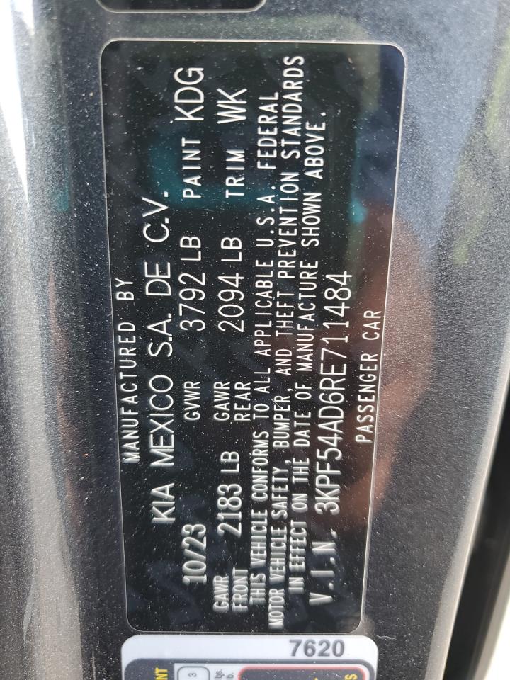 2024 Kia Forte Gt Line VIN: 3KPF54AD6RE711484 Lot: 91234615