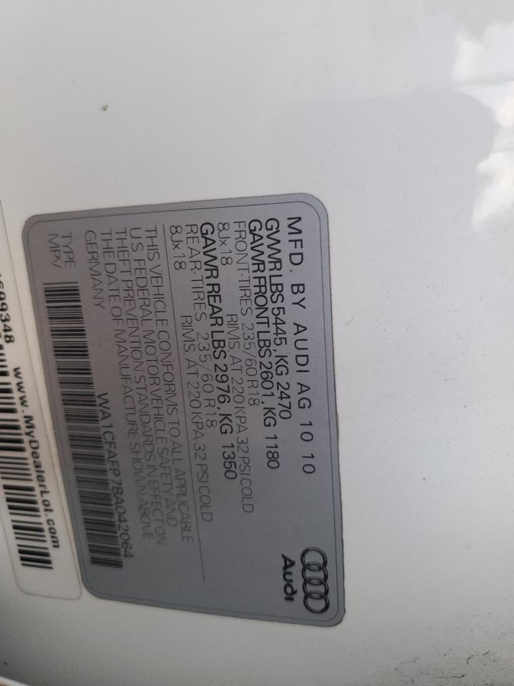 2011 Audi Q5 Premium Quattro VIN: WA1CFAFP7BA042064 Lot: 91872525