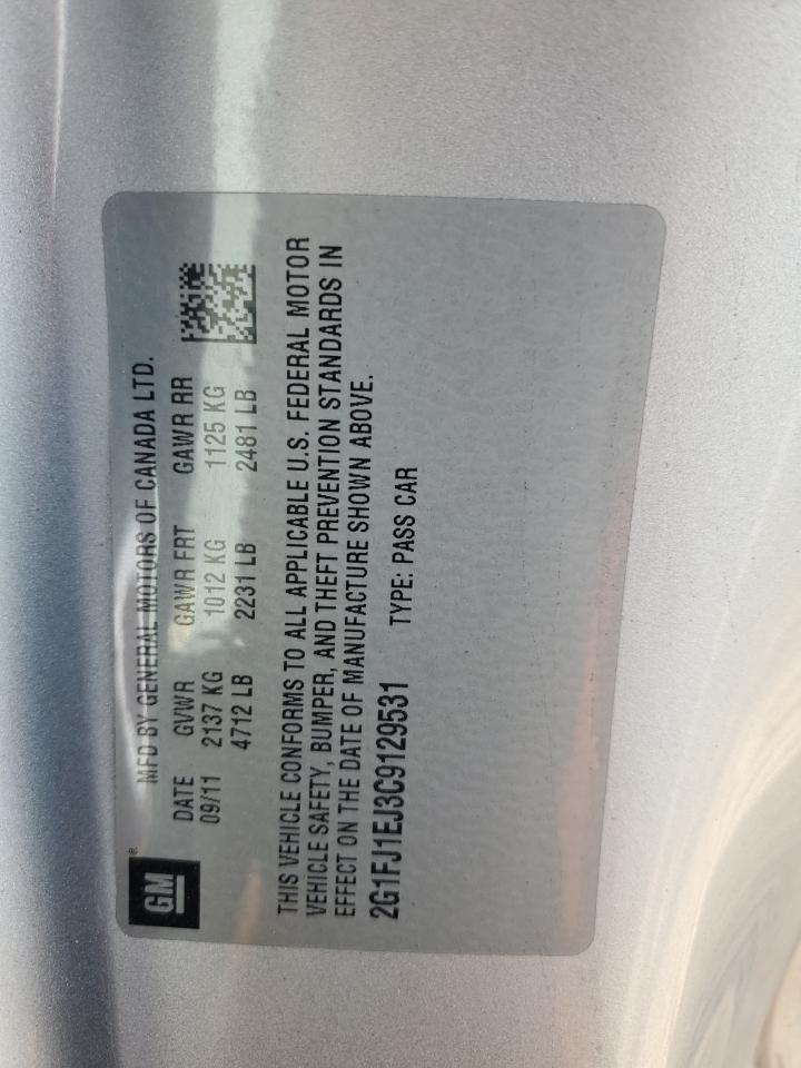 2012 Chevrolet Camaro Ss VIN: 2G1FJ1EJ3C9129531 Lot: 92605105