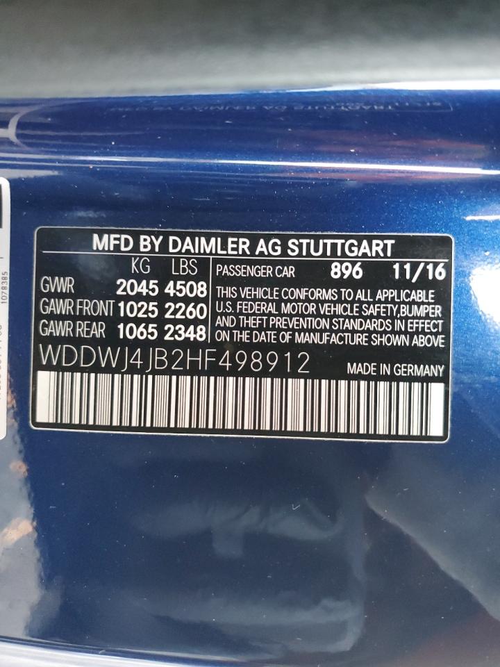 2017 Mercedes-Benz C 300 VIN: WDDWJ4JB2HF498912 Lot: 91907525