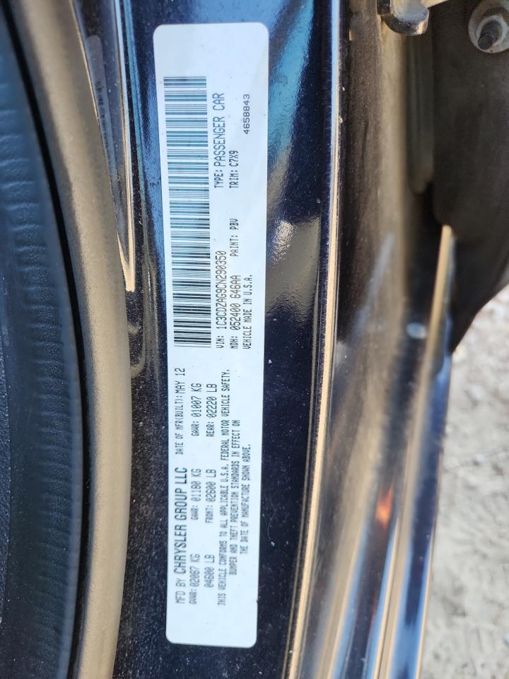 2012 Dodge Avenger Se VIN: 1C3CDZAG9CN290350 Lot: 91003085