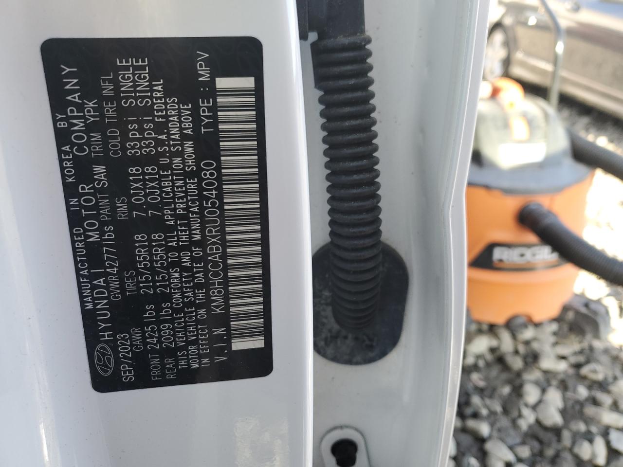 2024 Hyundai Kona Sel VIN: KM8HCCABXRU054080 Lot: 92511795