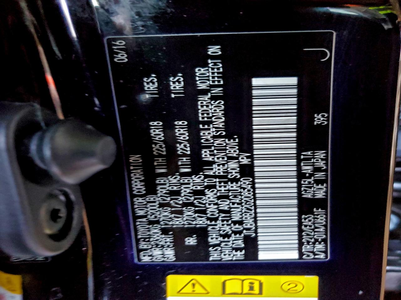 2016 Lexus Nx 200T Base VIN: JTJBARBZ2G2085490 Lot: 93112955