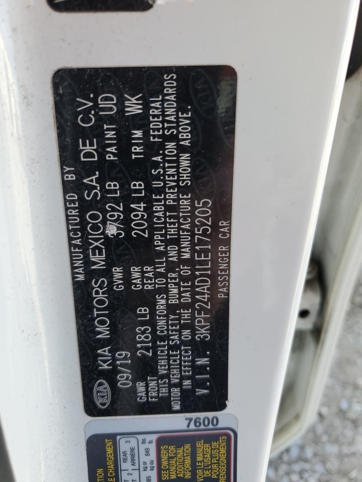 2020 Kia Forte Fe VIN: 3KPF24AD1LE175205 Lot: 91107705