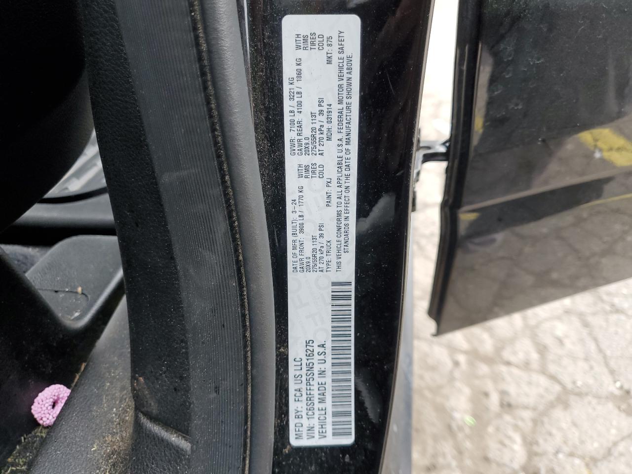 2025 Ram 1500 Big Horn/Lone Star VIN: 1C6SRFFP5SN516275 Lot: 91235265