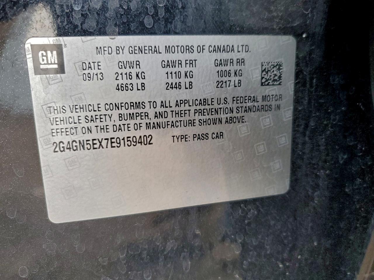 2014 Buick Regal Premium VIN: 2G4GN5EX7E9159402 Lot: 94112145