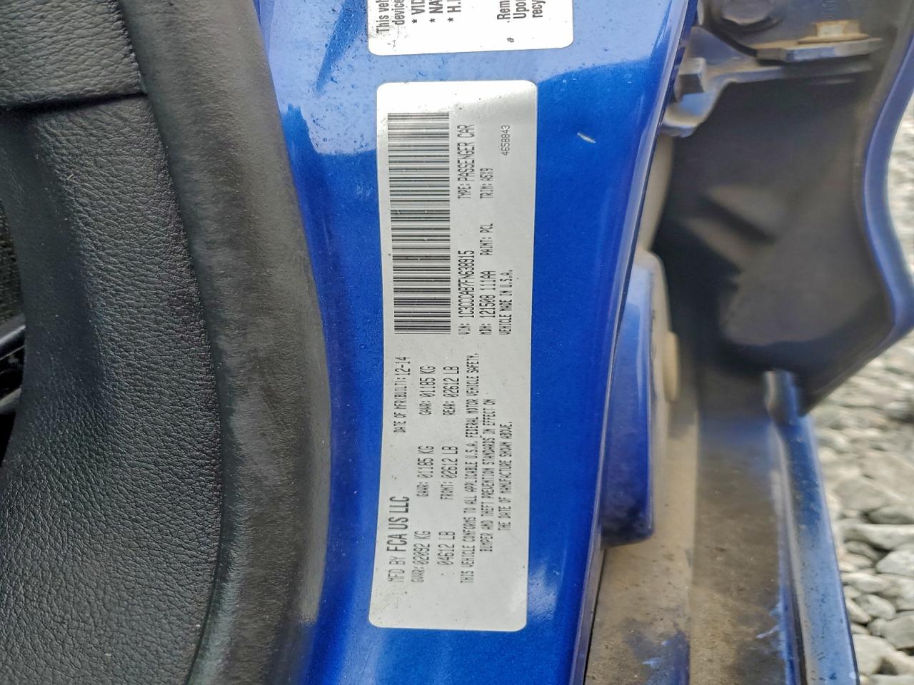 2015 Chrysler 200 Limited VIN: 1C3CCCAB7FN638915 Lot: 94100825