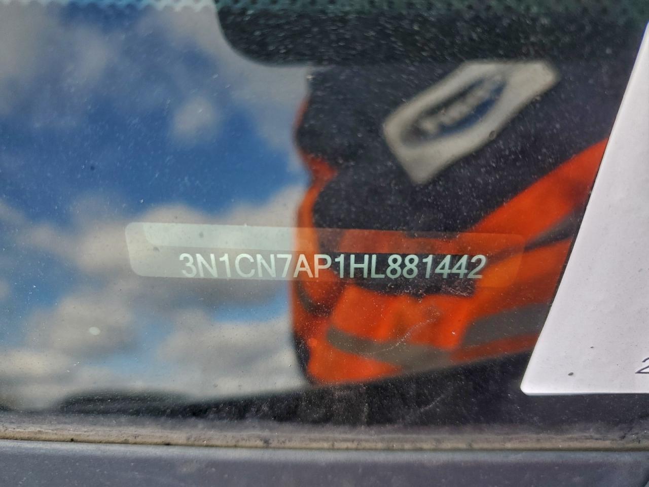 2017 Nissan Versa S VIN: 3N1CN7AP1HL881442 Lot: 94478675