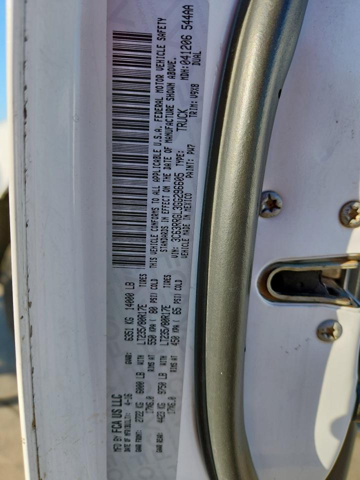 2016 Ram 3500 St VIN: 3C63RRGL3GG296605 Lot: 91200175