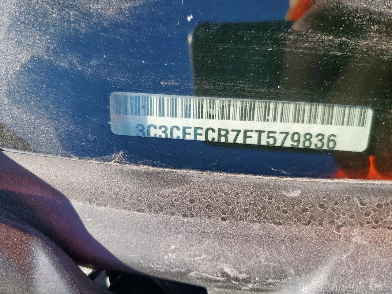 2015 Fiat 500 Lounge VIN: 3C3CFFCR7FT579836 Lot: 91161635