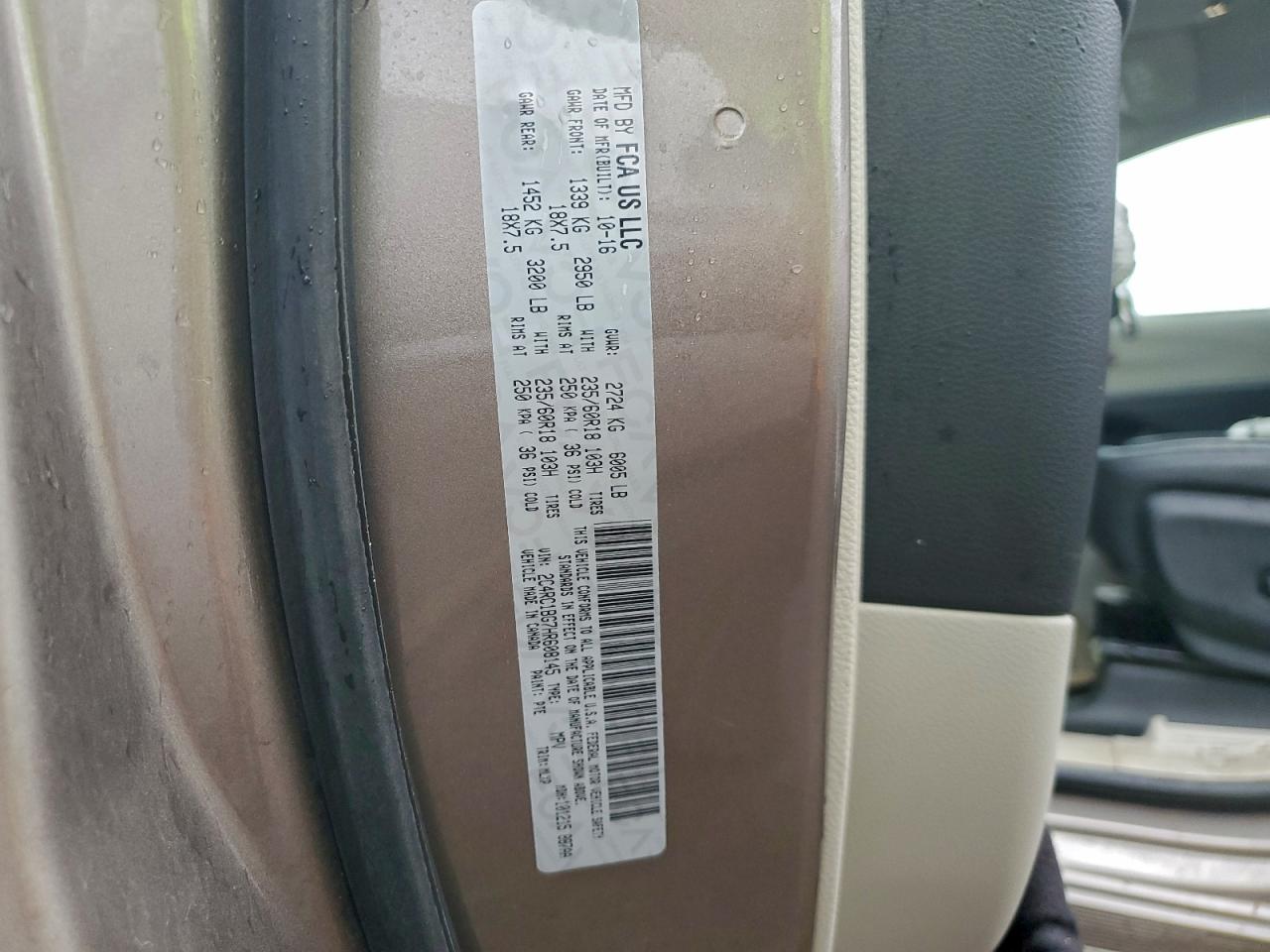 2017 Chrysler Pacifica Touring L VIN: 2C4RC1BG7HR608145 Lot: 94554535