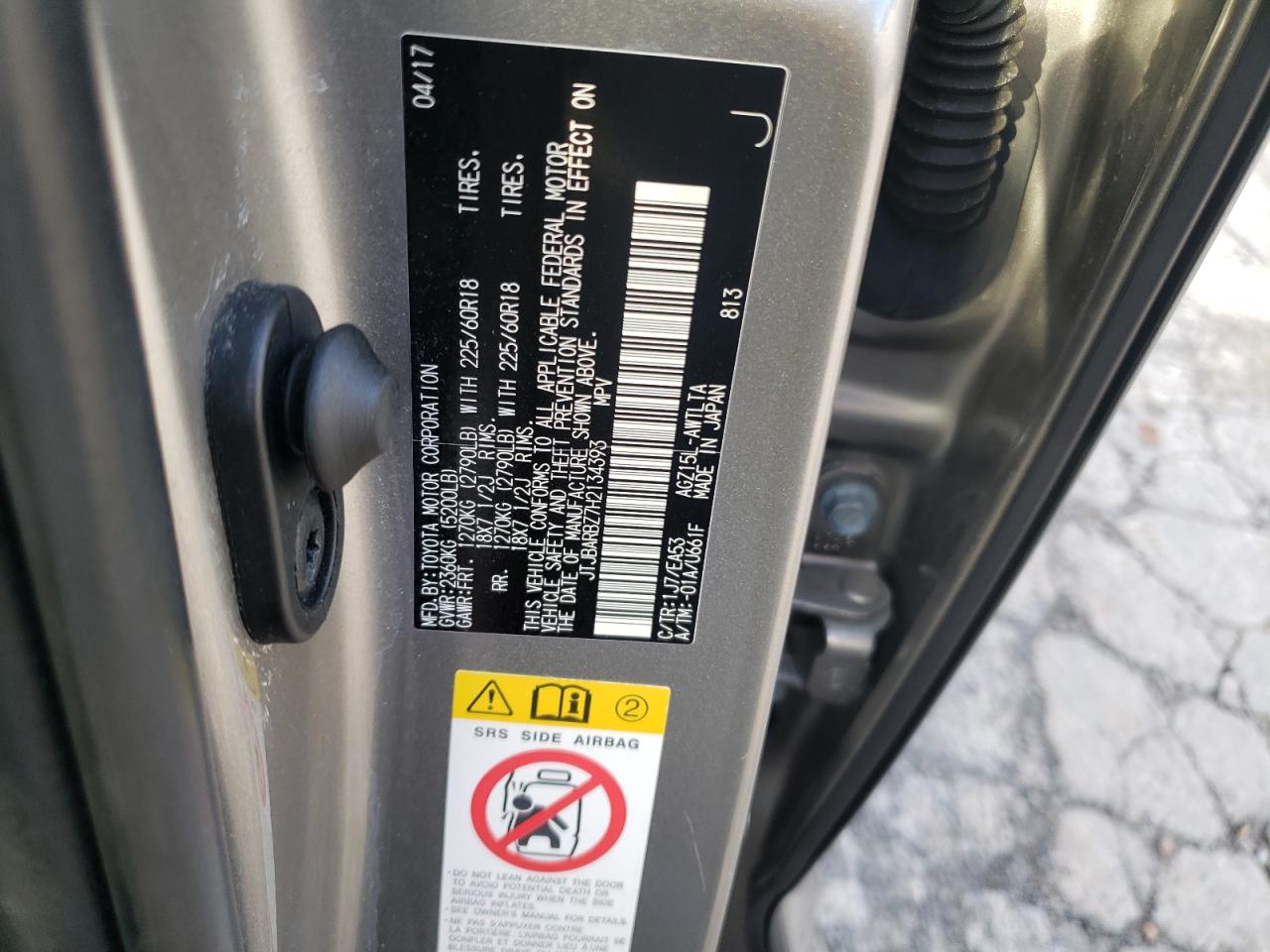 2017 Lexus Nx 200T Base VIN: JTJBARBZ7H2134393 Lot: 91415885