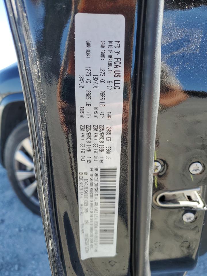 2017 Jeep Cherokee Overland VIN: 1C4PJMJSXHD217319 Lot: 92374465