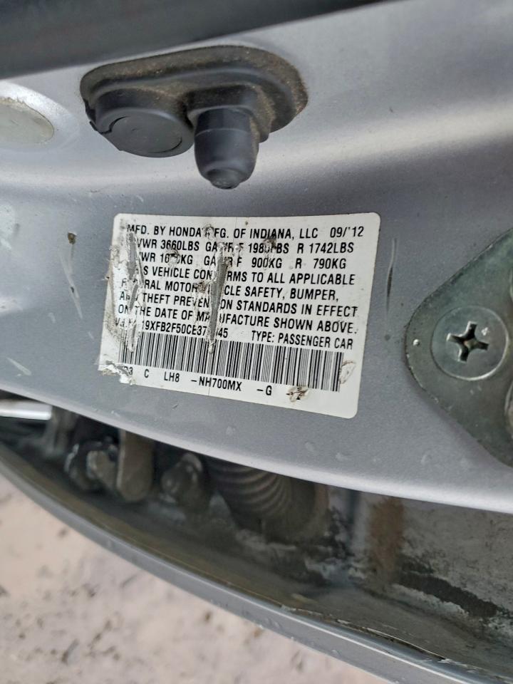 2012 Honda Civic Lx VIN: 19XFB2F50CE379645 Lot: 93585445