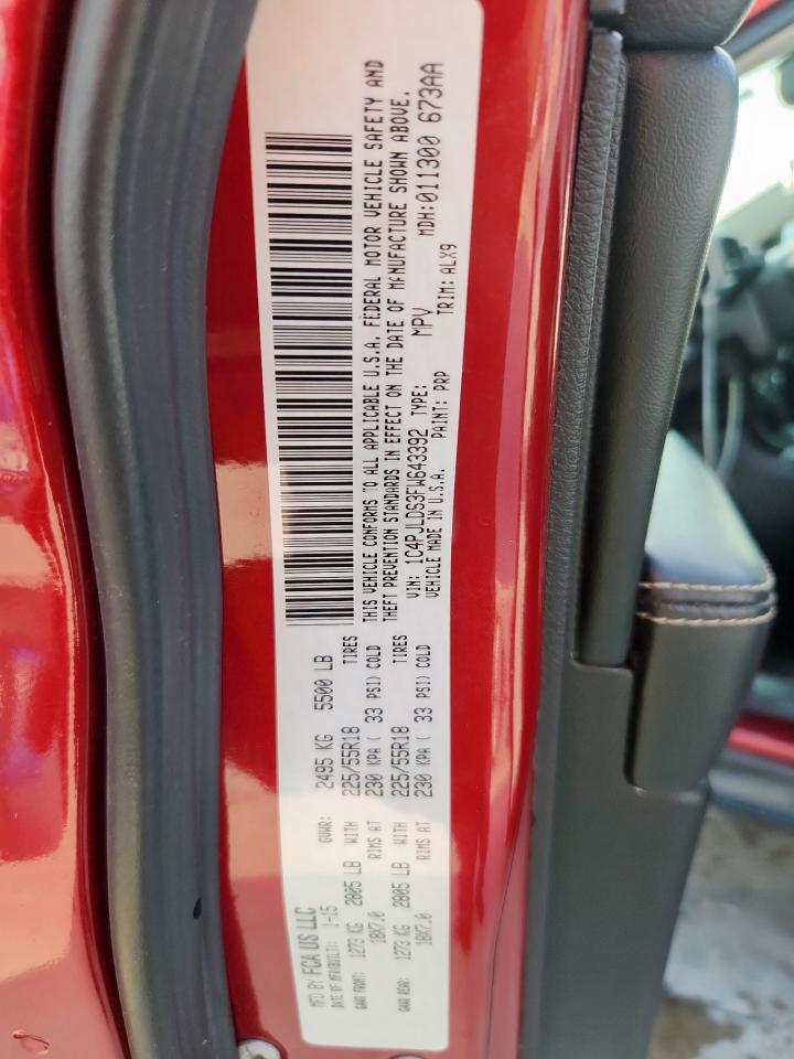 2015 Jeep Cherokee Limited VIN: 1C4PJLDS3FW643392 Lot: 93539635