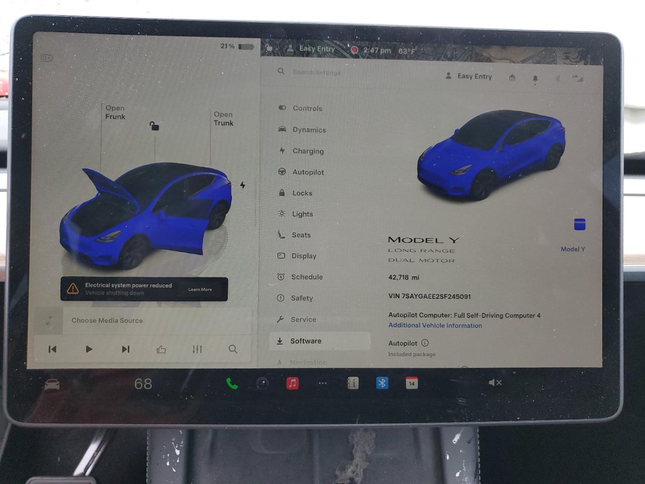 2025 Tesla Model Y VIN: 7SAYGAEE2SF245091 Lot: 91945305