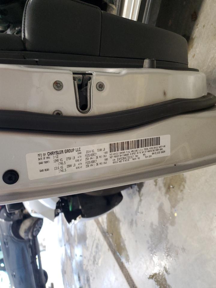 2012 Dodge Journey Sxt VIN: 3C4PDCBG4CT251917 Lot: 92630185