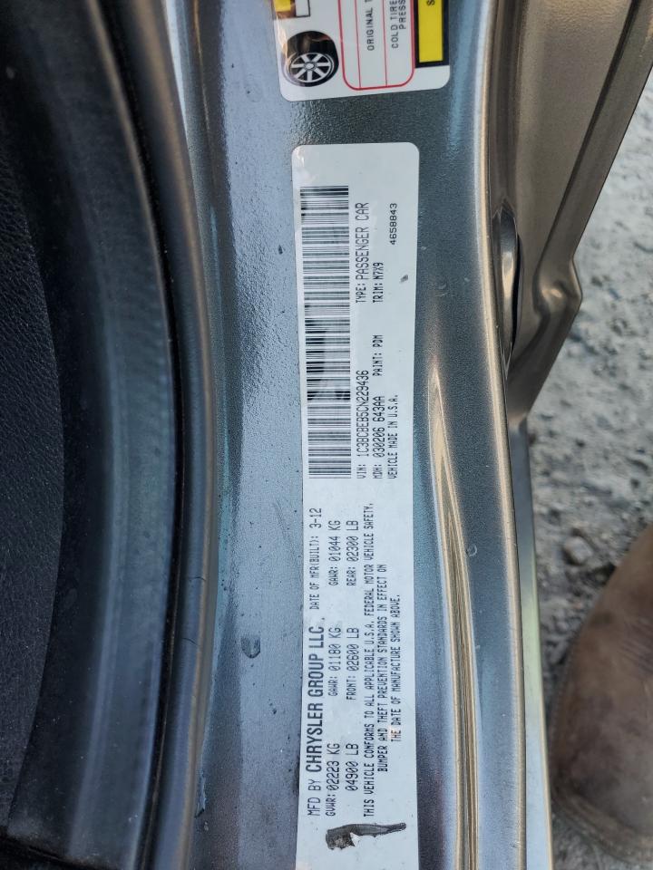 2012 Chrysler 200 Touring VIN: 1C3BCBEB5CN229436 Lot: 92327185