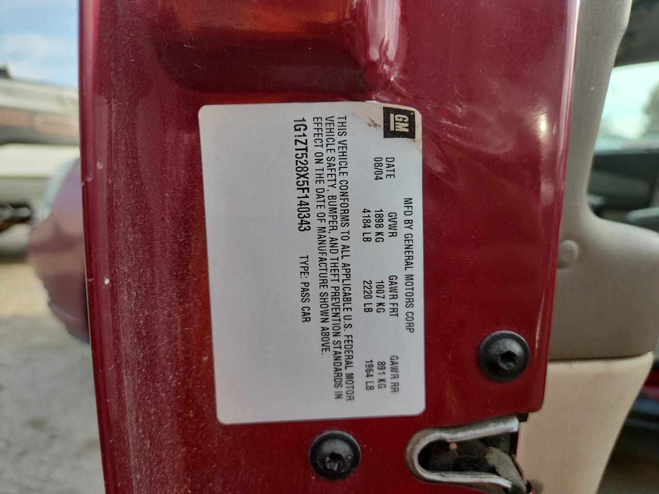 2005 Chevrolet Malibu Ls VIN: 1G1ZT528X5F140343 Lot: 93297455