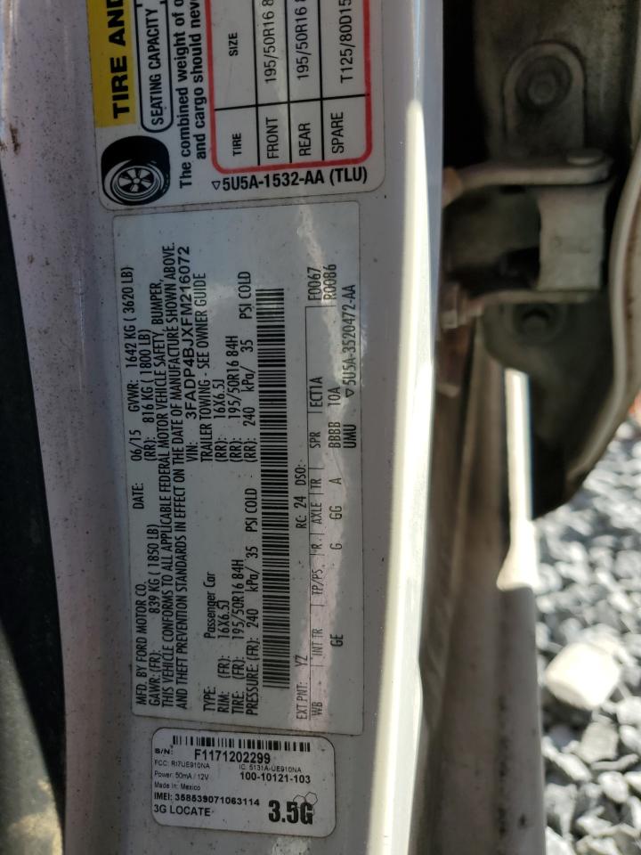 2014 Ford Fiesta Se VIN: 3FADP4BJXFM216072 Lot: 90477785