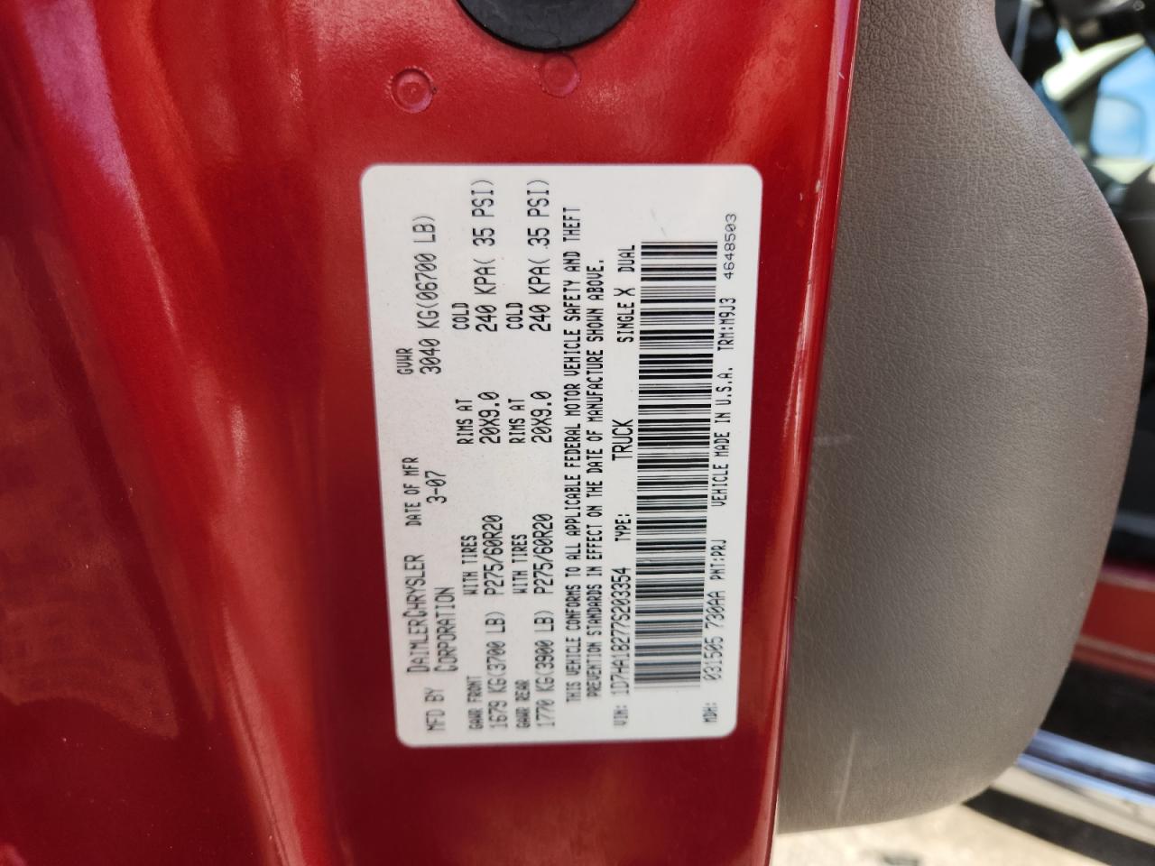 2007 Dodge Ram 1500 St VIN: 1D7HA18277S203354 Lot: 91880305