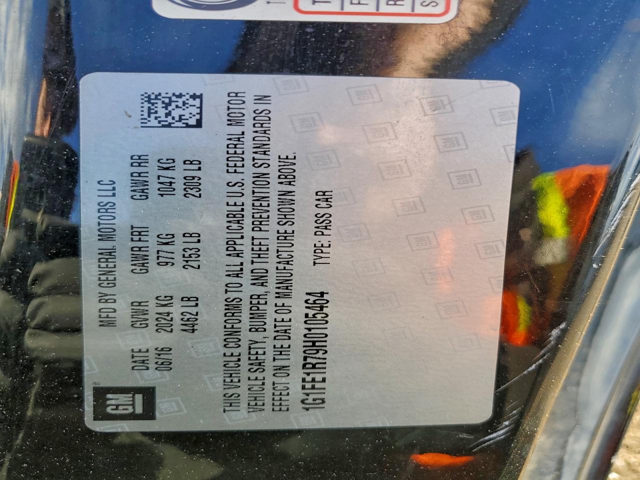 2017 Chevrolet Camaro Ss VIN: 1G1FE1R79H0105464 Lot: 93333235