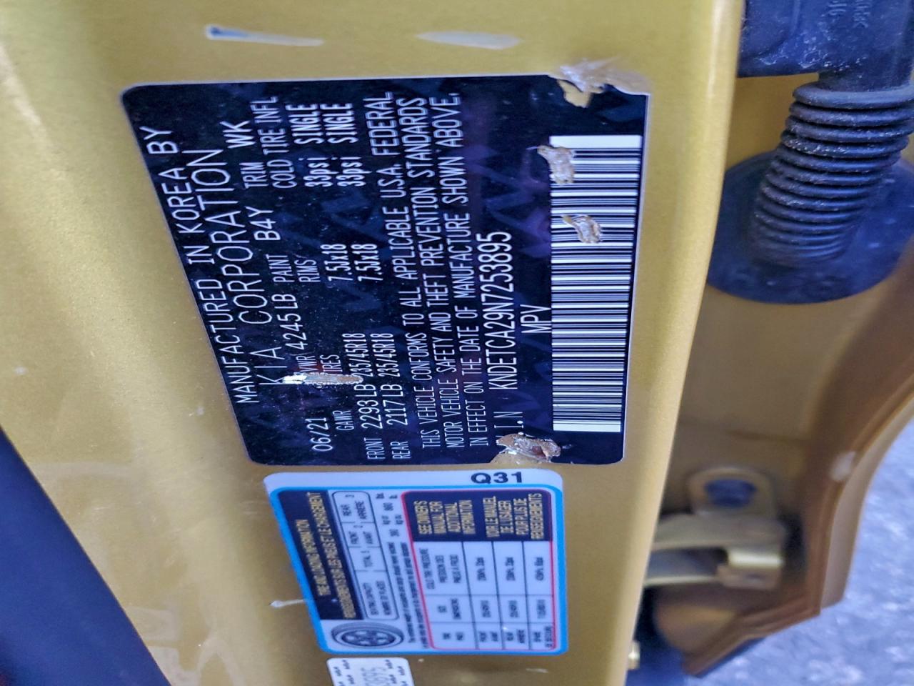 2022 Kia Seltos Sx VIN: KNDETCA29N7253895 Lot: 93065875