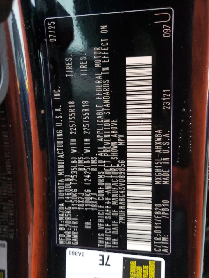 2025 Toyota Corolla Cross Se VIN: 7MUFBABG4SV089856 Lot: 93195745