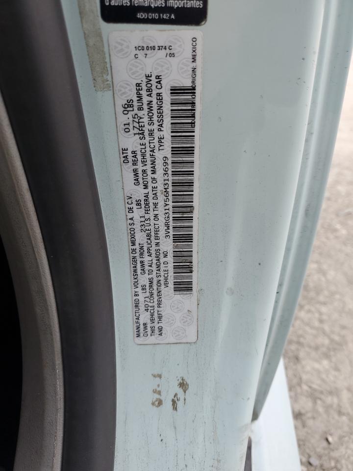 2006 Volkswagen New Beetle Convertible Option Package 1 VIN: 3VWRG31Y56M313699 Lot: 91935595