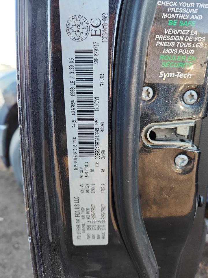 2015 Ram 1500 St VIN: 3C6RR7KT6FG712649 Lot: 90796775