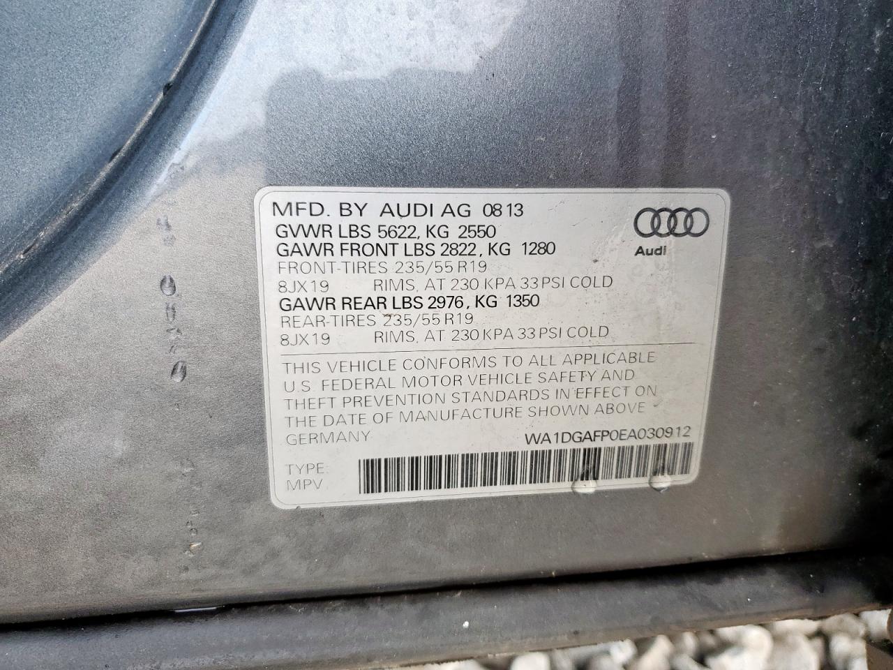 2014 Audi Q5 Premium Plus VIN: WA1DGAFP0EA030912 Lot: 91437965