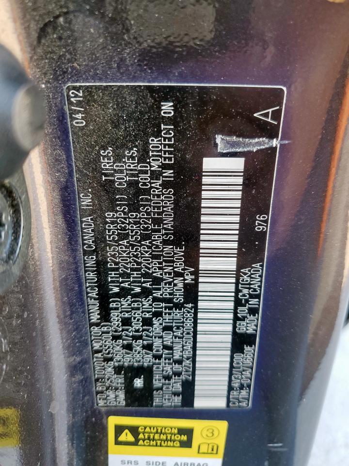 2013 Lexus Rx 350 VIN: 2T2ZK1BA6DC086824 Lot: 91302485