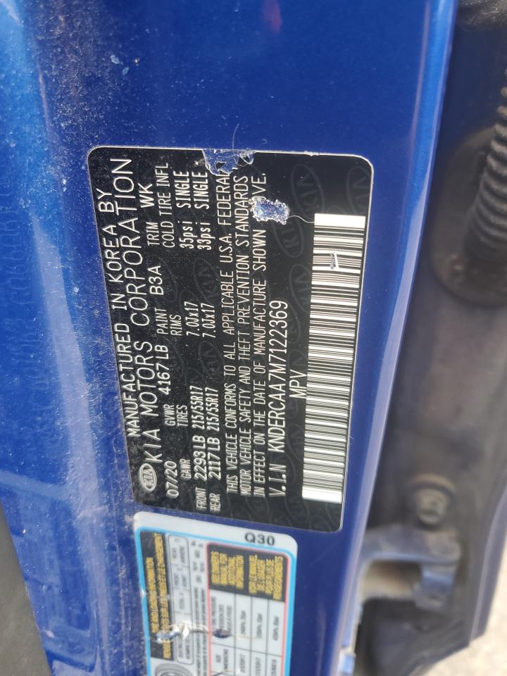 2021 Kia Seltos Ex VIN: KNDERCAA7M7122369 Lot: 93225335