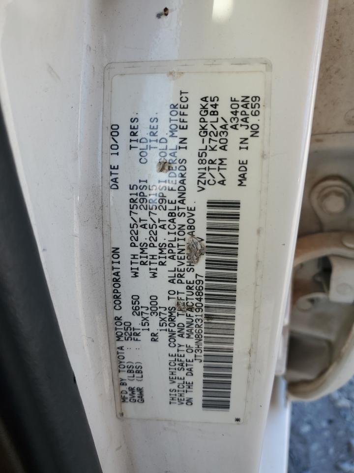 2001 Toyota 4Runner Sr5 VIN: JT3HN86R319048697 Lot: 93570325