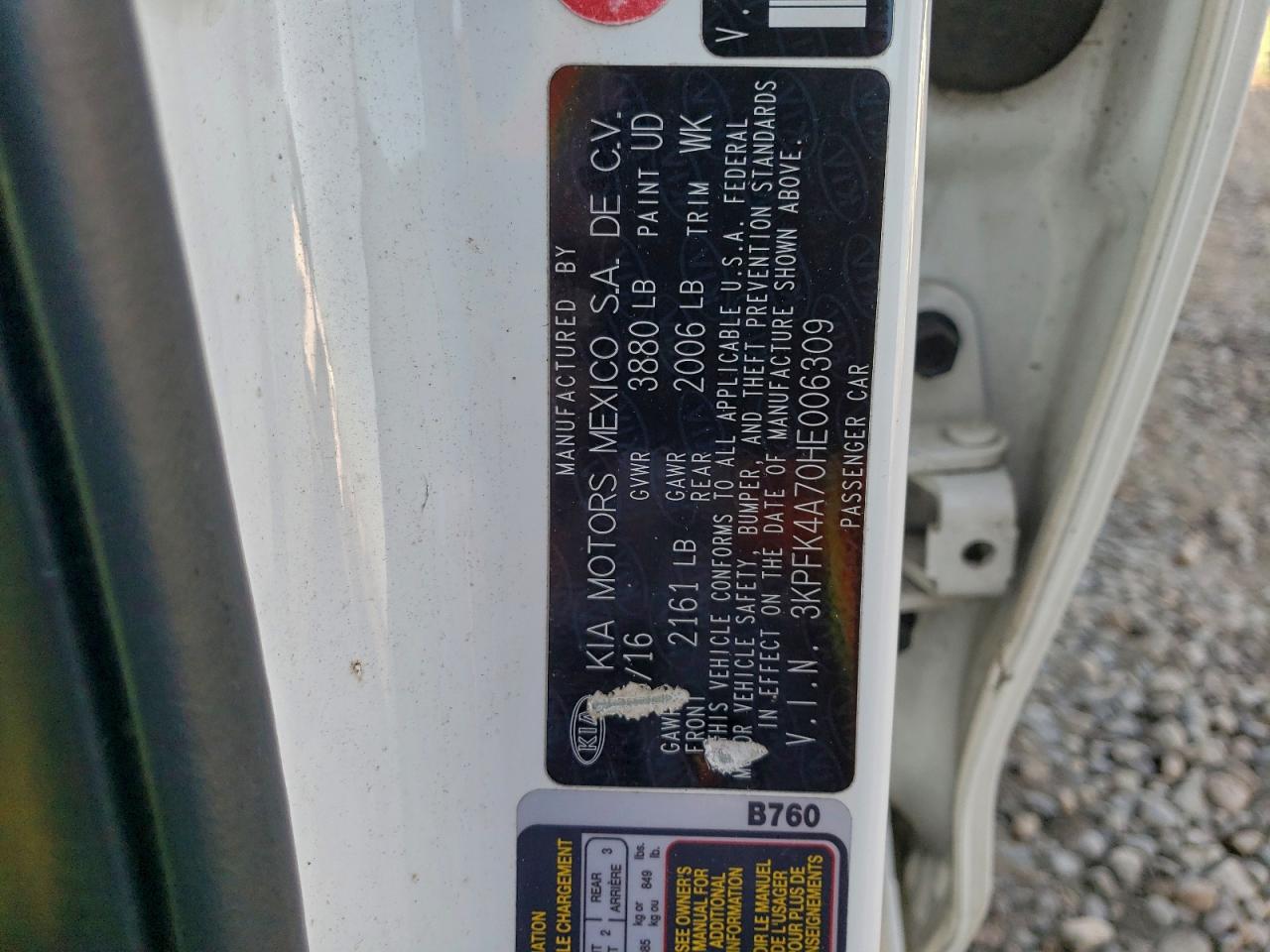 2017 Kia Forte Lx VIN: 3KPFK4A70HE006309 Lot: 94328625