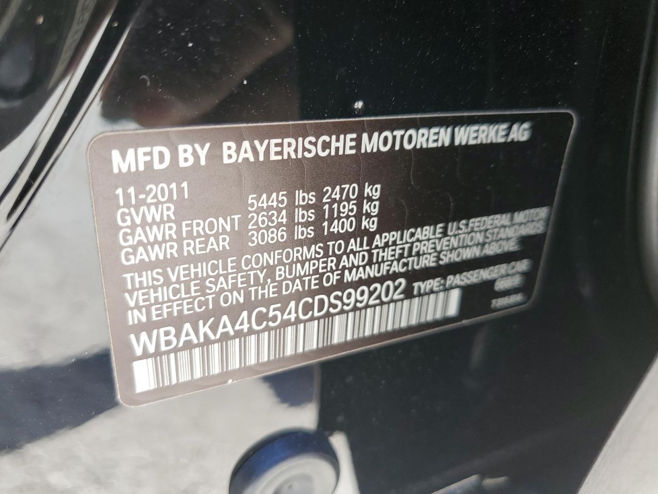 2012 BMW 740 I VIN: WBAKA4C54CDS99202 Lot: 93288655