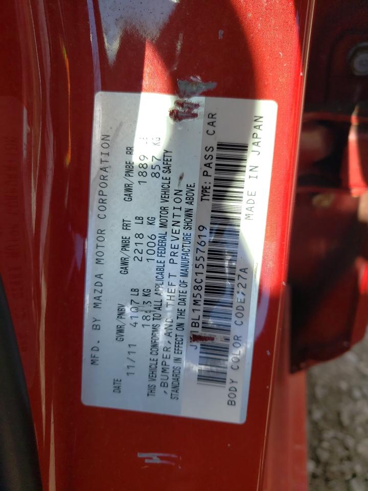 2012 Mazda 3 S VIN: JM1BL1M58C1557619 Lot: 90850055